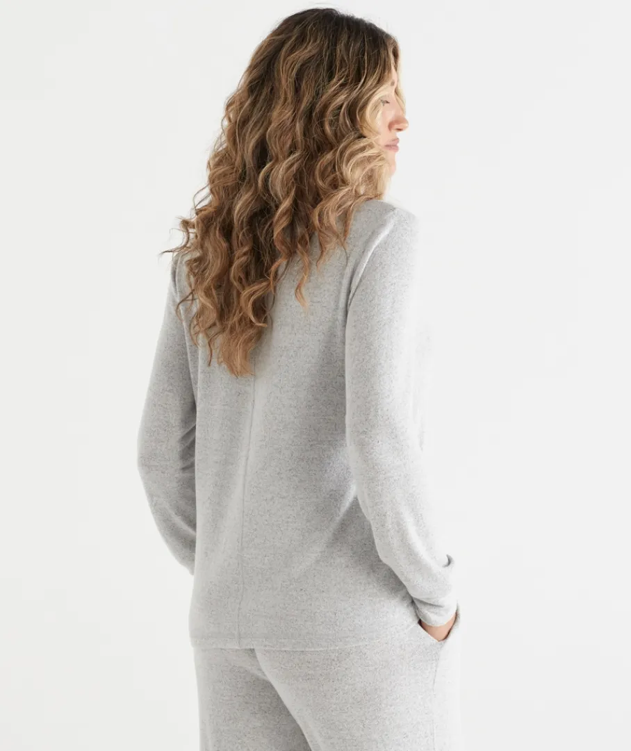 Women Sussan Women's Pyjama Tops|Everyday Icons>Brushed Long Sleeve Pyjama Top