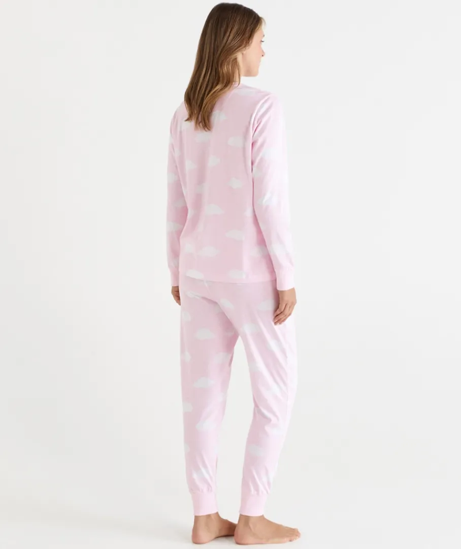 Sussan Pyjama Sets>Cloud Print Long Sleeve Pyjama Set