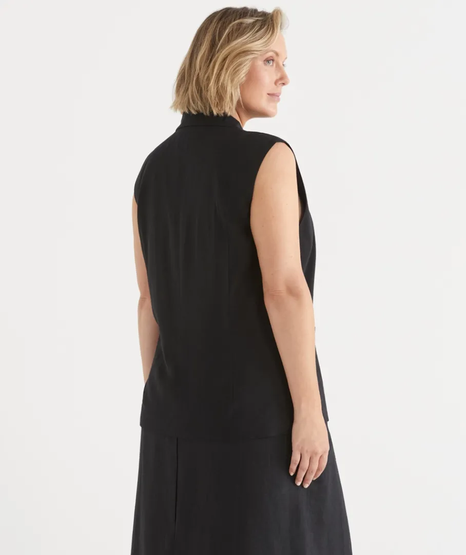Sussan Tops|Matching Sets>Collared Longline Vest -