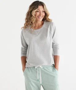 Women Sussan Women's Pyjama Tops|Everyday Icons>Contrast Long Sleeve Pyjama Top