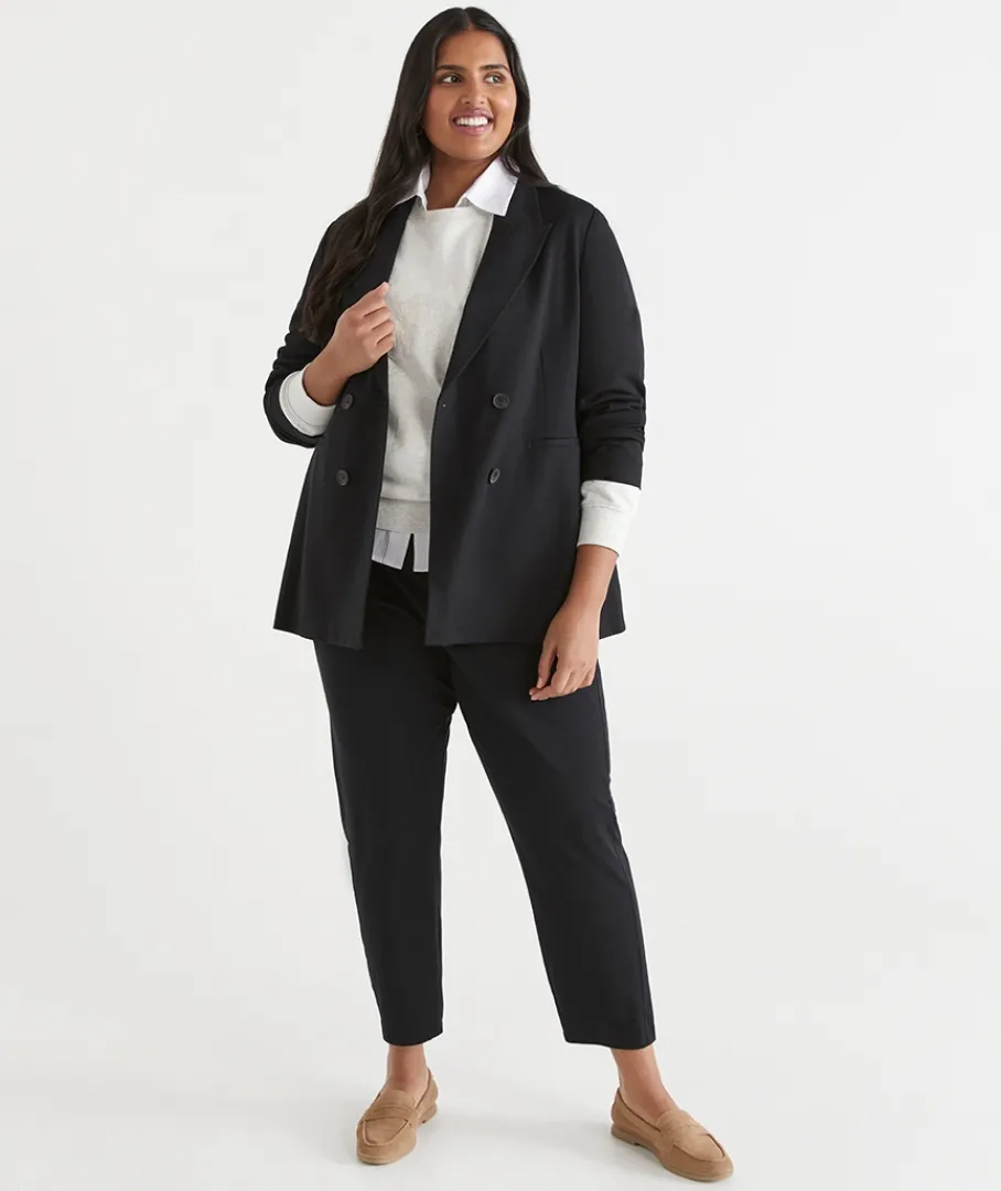 Sussan Jackets & Coats|Coats>Double Breasted Ponte Blazer
