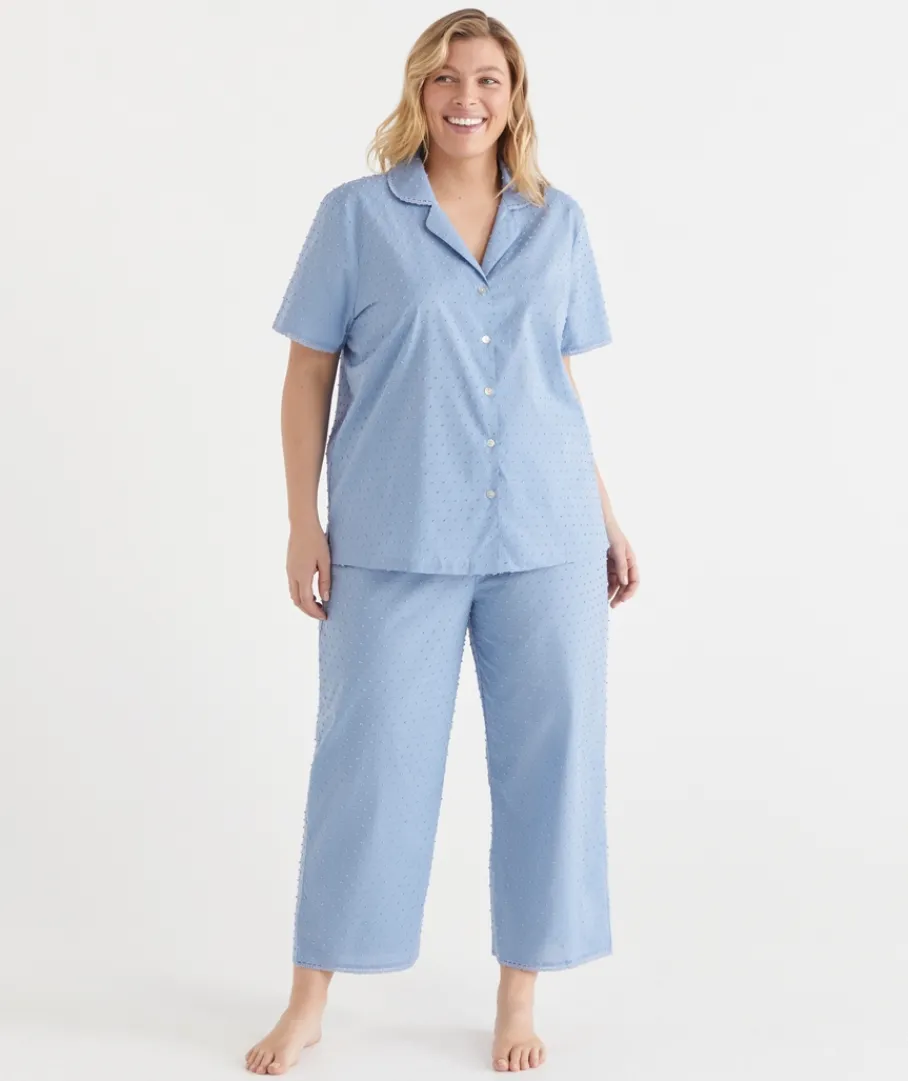Sussan Pyjama Sets>Flock Spot 3/4 Length Pyjama Set