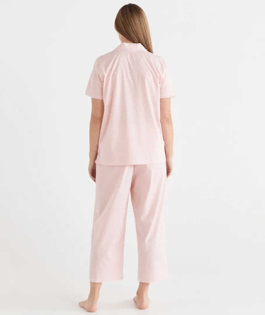 Sussan Pyjama Sets>Flock Spot 3/4 Length Pyjama Set