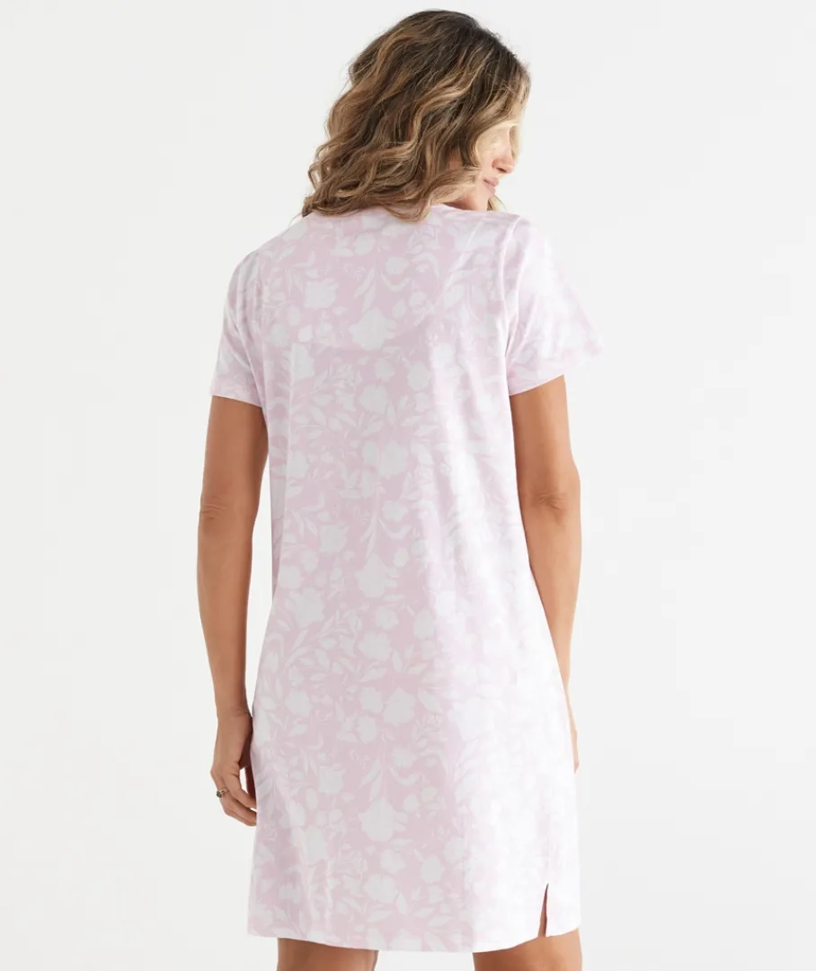 Sussan Nighties|Everyday Icons>Floral Pattern Short Sleeve Nightie