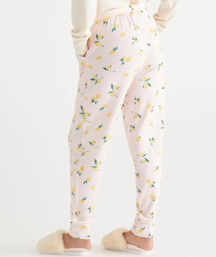 Sussan Pyjama Bottoms>Lemon Print Novelty Pyjama Pant