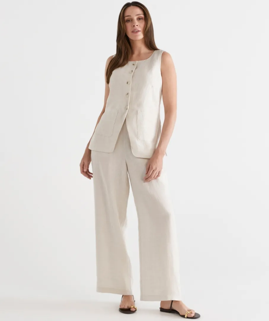Sussan Pants|Matching Sets>Linen Wide Leg Pant