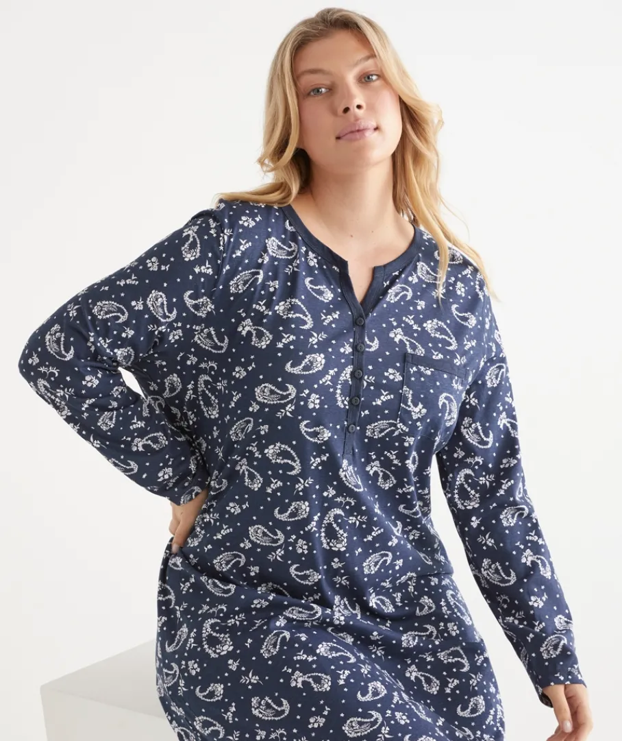 Sussan Nighties|Everyday Icons>Paisley Long Sleeve Nightie