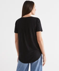 Sussan Tops|T-Shirts>Pleat Back Tee