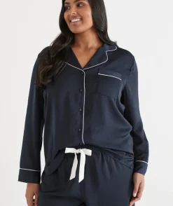 Sussan Pyjama Sets>Satin Long Sleeve Pyjama Set