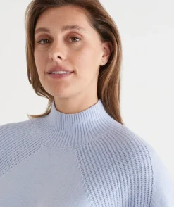 Sussan Tops|Knitwear>Stitch Detail High Neck Jumper