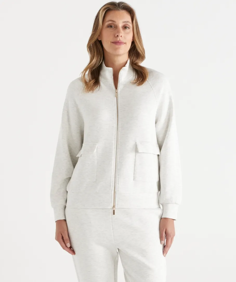 Sussan Tops|Loungewear>Stretch Jersey Zip Jacket