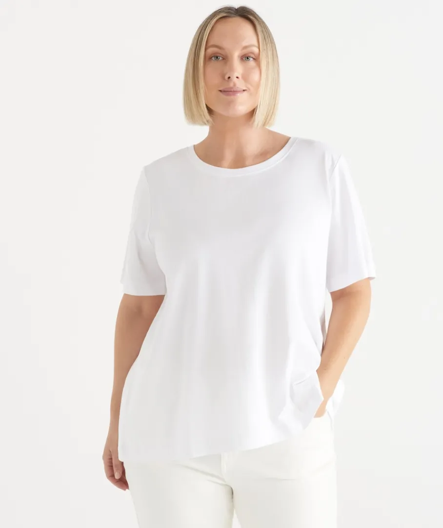Sussan Tops|T-Shirts>Swing Short Sleeve T-Shirt