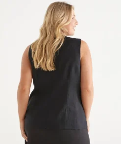 Sussan Tops>V Neck Linen Vest