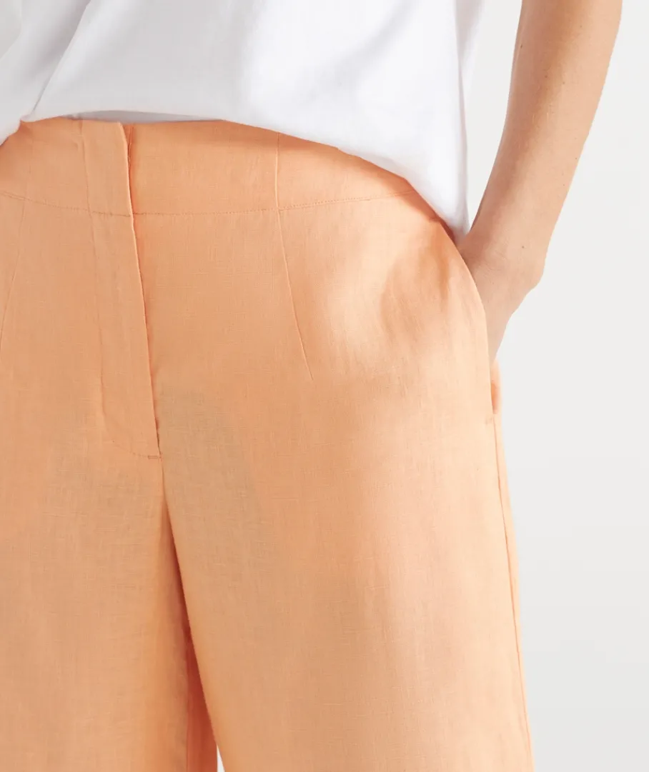 Sussan Matching Sets|Pants>Wide Leg Tailored Linen Pant